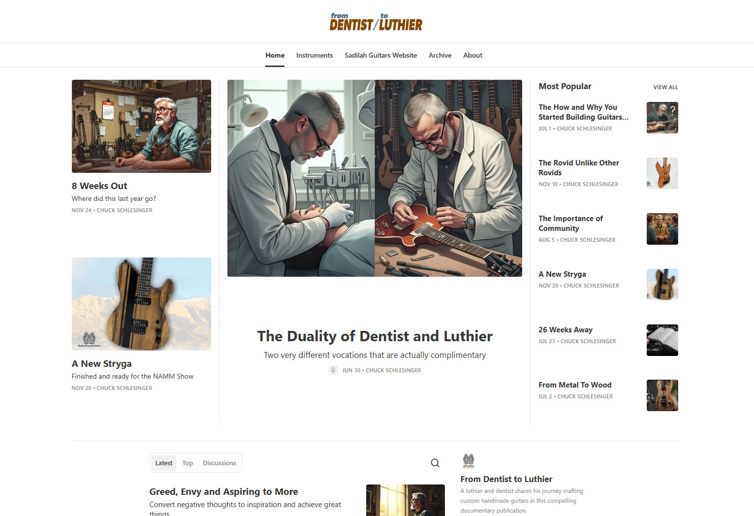 From Dentist to Luthier