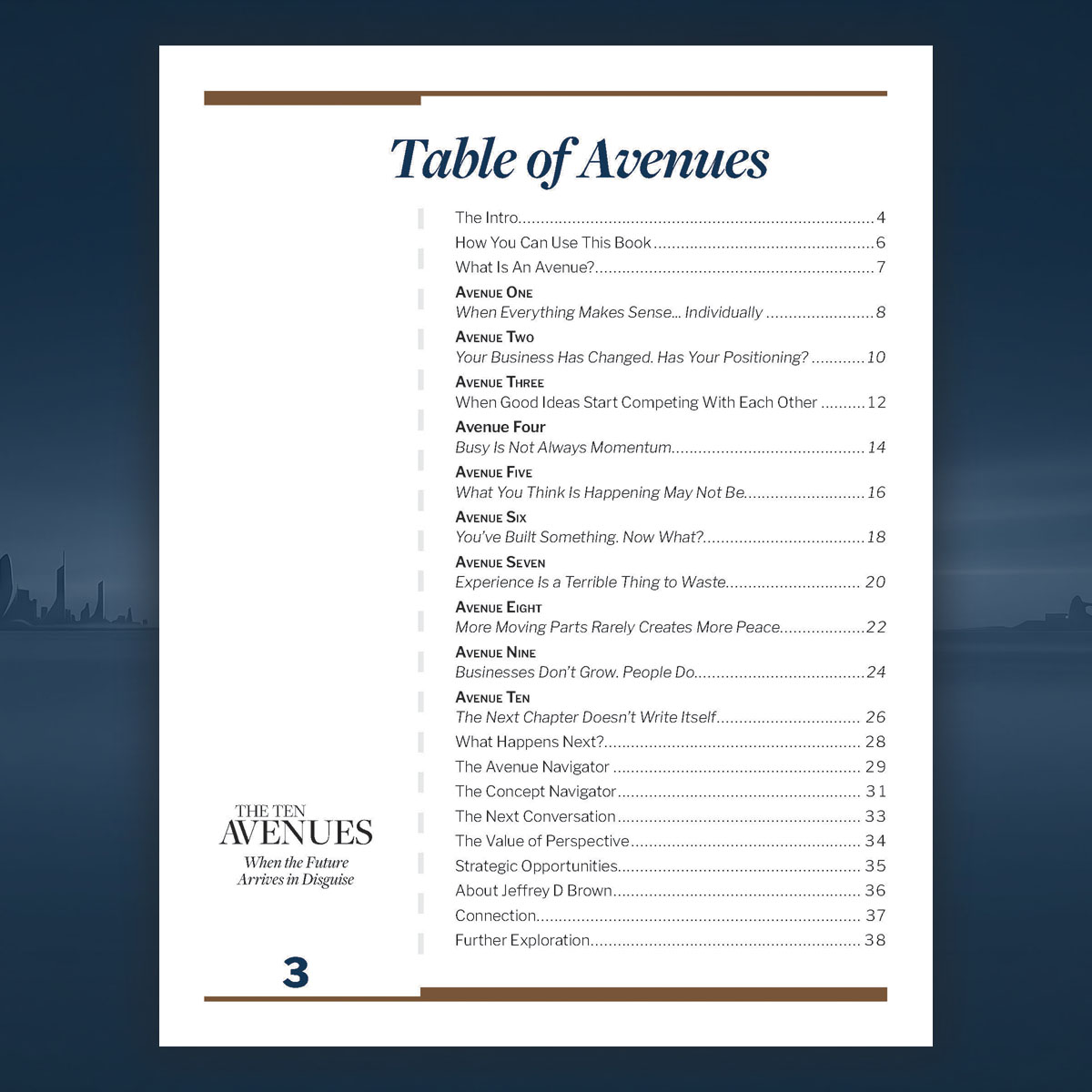Table of Avenues